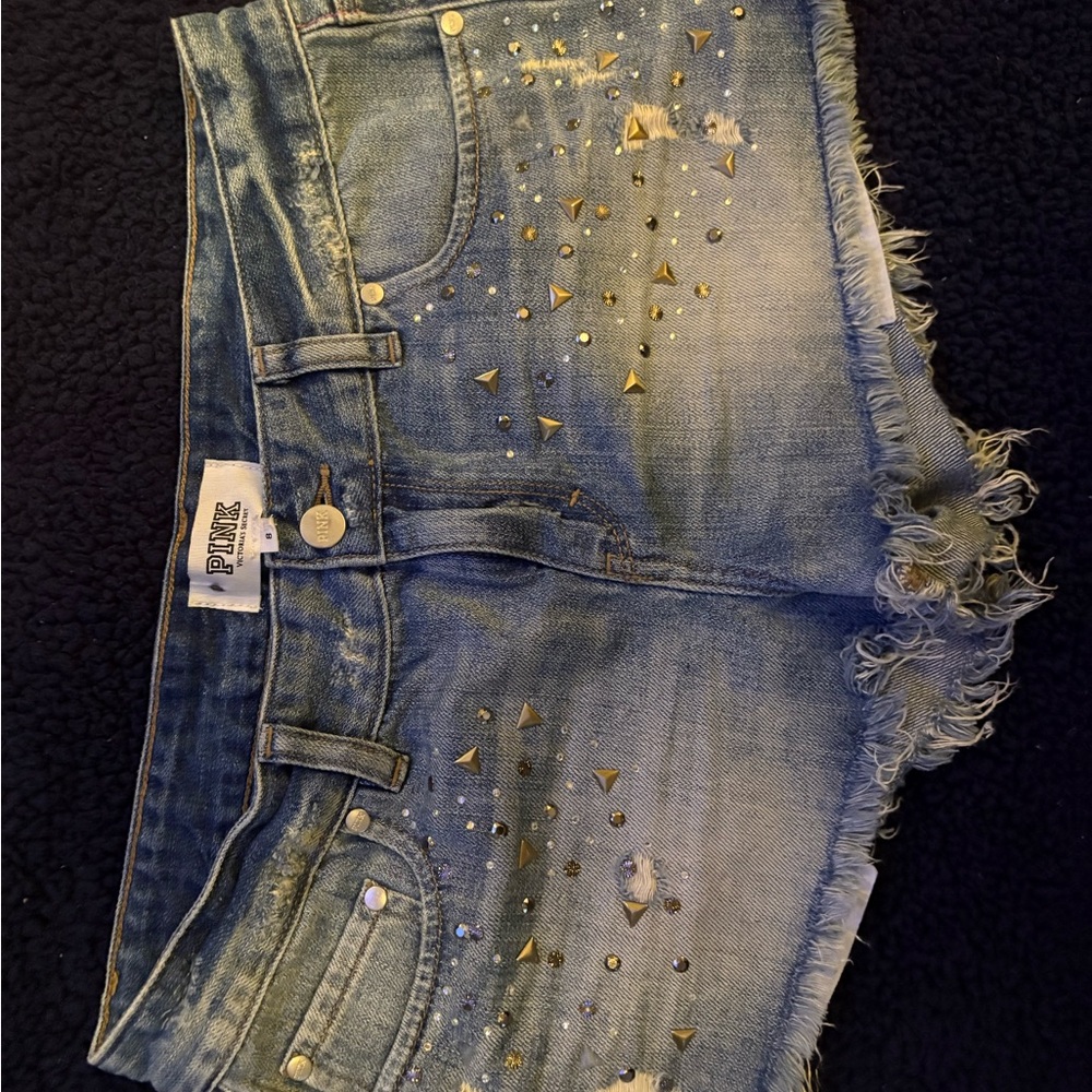 PINK Victoria's Secret Blue Denim Shorts